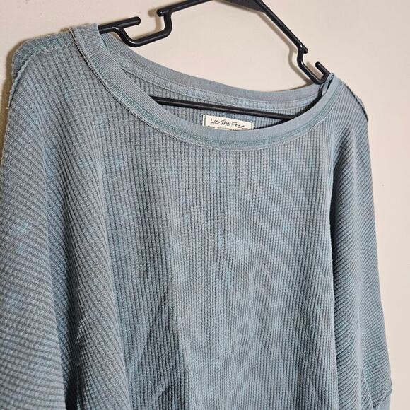 NWOT We The Free  Microphone Drop Thermal Oversized Slouchy Thumbholes Sz Medium - Picture 5 of 15
